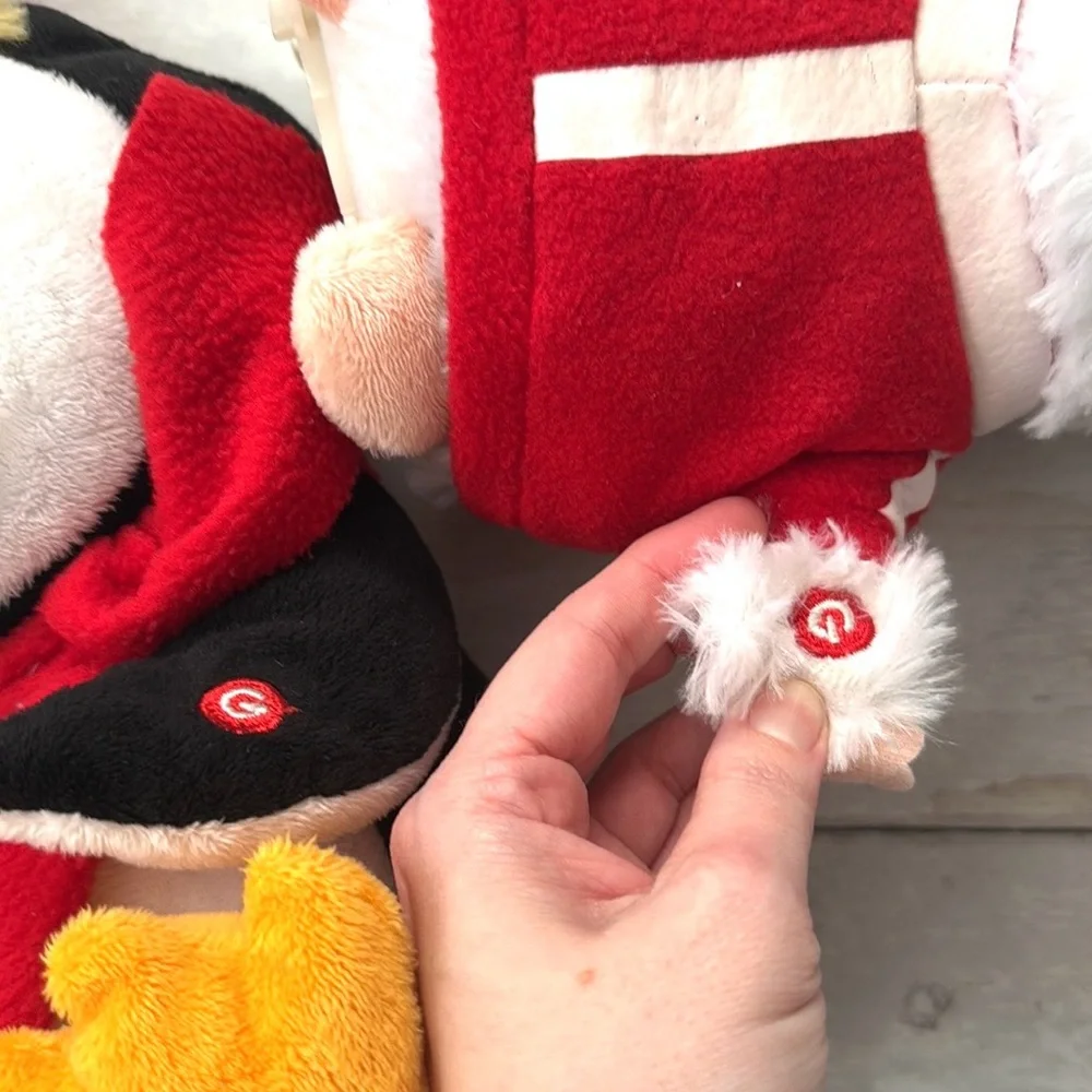 Singing Christmas Animals Toys Stuffed Animal Penguin & Mouse Set of 2 Holiday